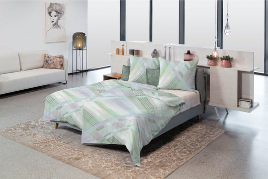 Carola Satin - Geo Mint