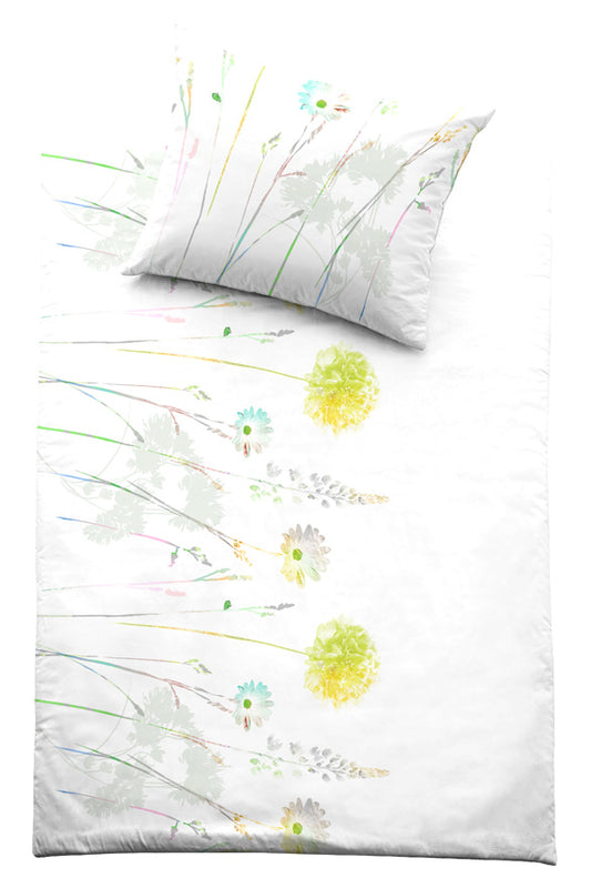 Mako-Satin Bettwäsche mit Blumenmuster