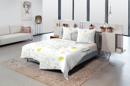 Exklusive Mako-Satin Bettwäsche: Zauberhafte Blumenmuster