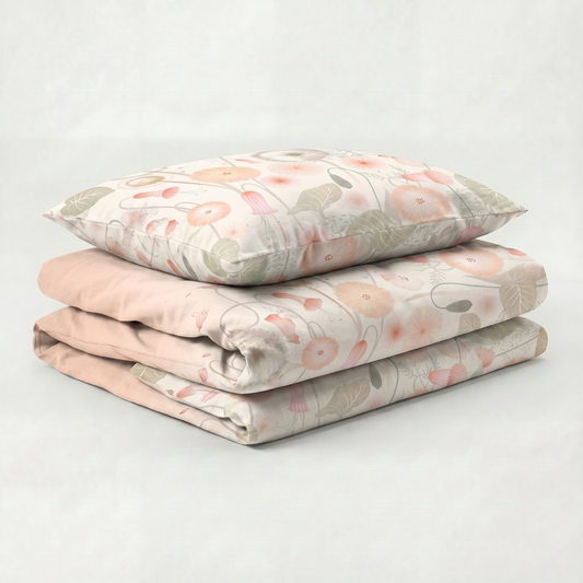 Carola Satin Blütenzauber Rosé
